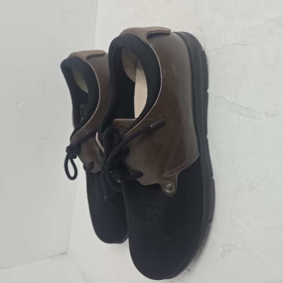 Birkenstock Minot Unisex Brown Leather and Fabric /Textile Black Shoes - Picture 1 of 14